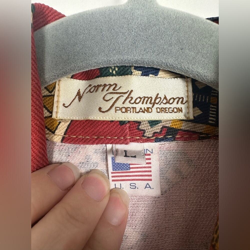 Norm Thompson Made in USA Cotton Vest Skirt Set Size Large/14 South Western - Picture 13 of 15